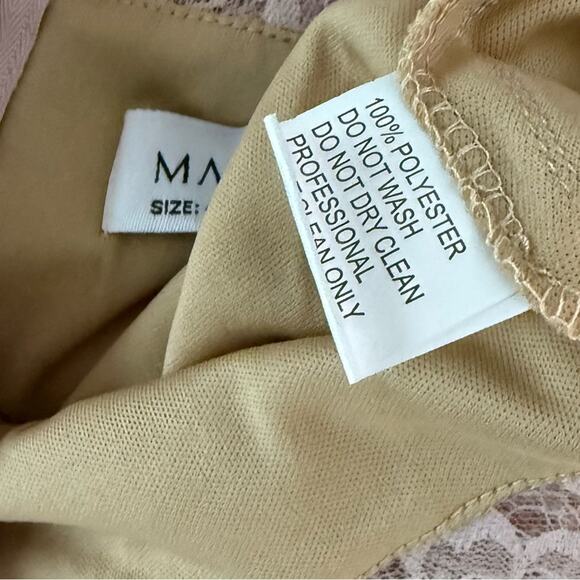 Mac Duggal Rose Pink Floral Embellished Sleeveless Plunge Neck Gown Women’s Sz 4 - Picture 9 of 10